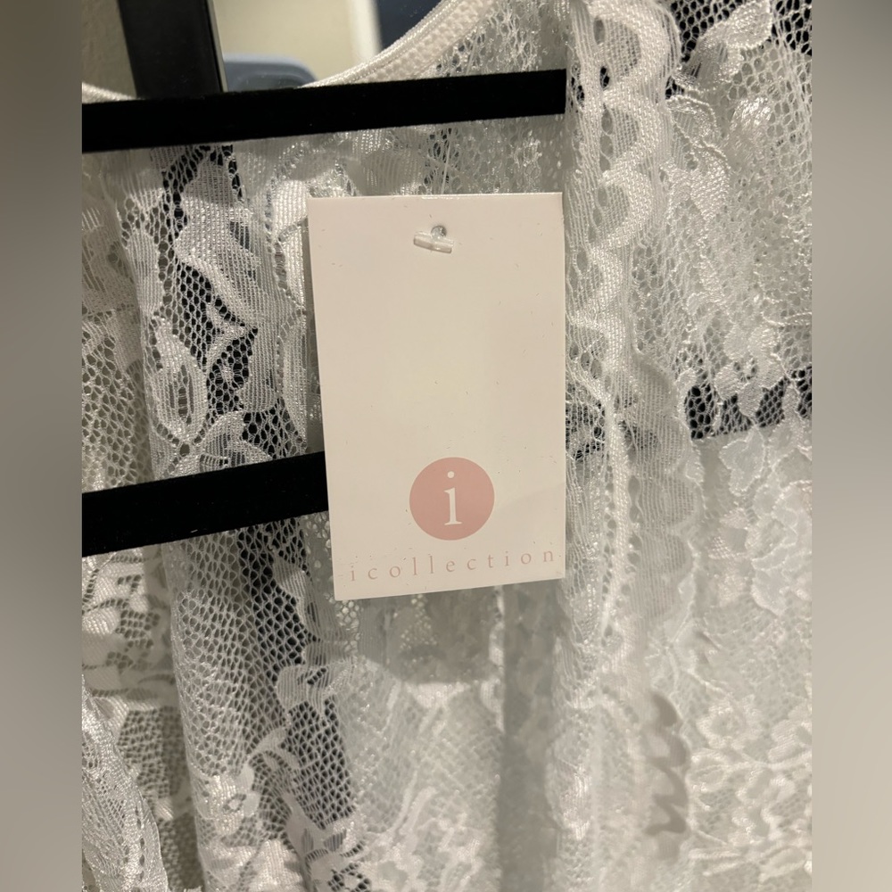 Sheer Lace White Robe - Picture 5 of 6